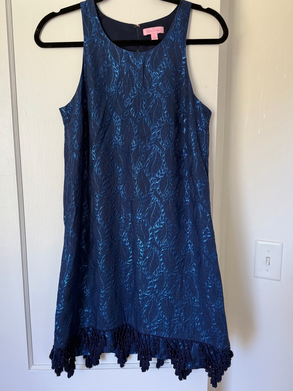 Lilly Pulitzer Silk Blend Dark Navy Mini Dress